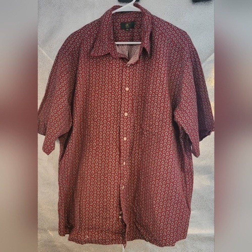 Mens XXLG Club Room short sleeve men's dress‎ shirt.
